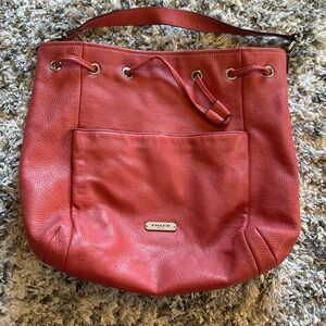Coach Resort Salmon Soft Leather Drawstring Hobo Shoulder bag